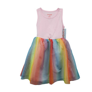 Cat Jack Girl Rainbow Dress Sleeveless Tank Tutu Pride Summer Parade Size 5T