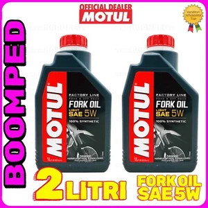 2 LITRI OLIO FORCELLA MOTO MOTUL FORK OIL FACTORY 5W LIGHT 100% SYNT 02MO25 - Foto 1 di 5