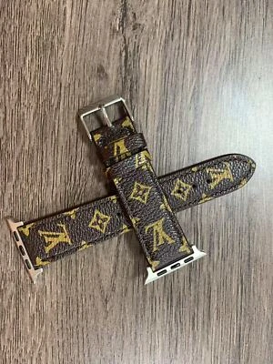 Correa de reloj de cuero de lujo para Apple Watch iWatch serie 9 8 7 6 5 38-49 mm Foto 1 de 4