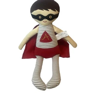 Alimrose Super Hero Doll Red Cape Striped Body And Legs Red Rights Australia - Picture 1 of 6