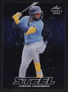Mega caja de béisbol Leaf Trinity 2023 Junior Caminero XRC acero novato #/99 - Imagen 1 de 2