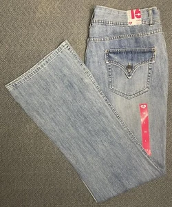 Pantalones de mezclilla para mujer dear by amanda bynes tiro bajo bootleg talla 16L ajustados como 38x34 nuevos con etiquetas - Imagen 1 de 16