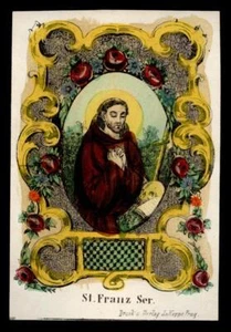santino incisione 1800 S.FRANCESCO D'ASSISI koppe PRAGA - Picture 1 of 1