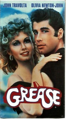 Grease VHS 1990 John Travolta Olivia Newton-John Stockard Channing Musical VTG - Image 1 of 3