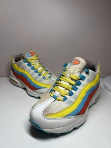 Nike Air Max 95 Paquete de Verano GS Para Jóvenes Zapatos para Correr Azul Furia Amarillo - Talla 7 - Imagen 1 de 14