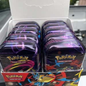 Pokemon TCG Mega Heroes Mini Tin Display Factory Sealed 10 Mini Tins - Bild 1 von 2