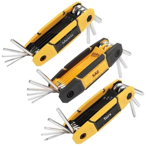 25 pcs Folding Allen Wrench Set | Metric & Standard SAE - Key Tool 3 Pack Por... - Picture 1 of 8