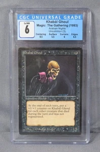 KHABAL GHOUL Magic the Gathering 1993 poco común Magic The Gathering CGC grado 6 excelente/como nuevo - Imagen 1 de 3