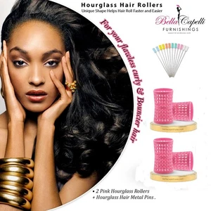 20% OFF - 2 Pack of Large Pink + Hourglass Hair Pins - Picture 1 of 10