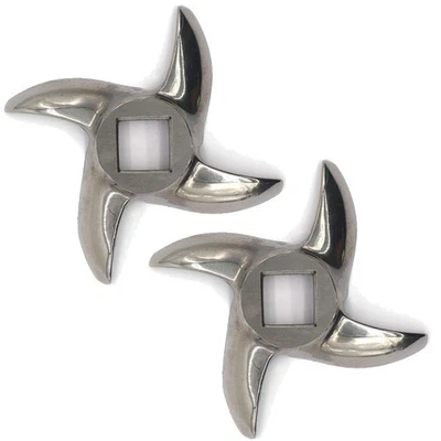 2 piezas #12 cuchilla para picadora de carne cortadora de acero inoxidable para picadoras, compruebe... Foto 1 de 4