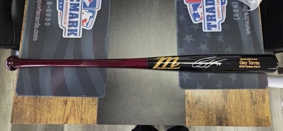 Bate de béisbol Gleyber Torres autografiado personalizado Marucci tamaño completo (Beckett) Foto 1 de 4