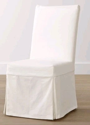 Funda protectora para silla de comedor lateral CRATE AND BARREL Parsons 100 % algodón BLANCA  Foto 1 de 2