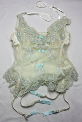 Linda Fundação Vintage Rendada Marfim Viúva Feliz por Império - Tamanho Grande - Imagem 1 de 4