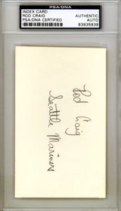 Rod Rodney Craig Autographed 3x5 Index Card Seattle Mariners PSA/DNA #83935939 - Picture 1 of 1