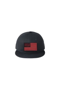 Sombrero/Gorra NAVY New Era NE400 9Fifty con Ala Plana Bandera Roja Negra EE. UU. América - Imagen 1 de 4