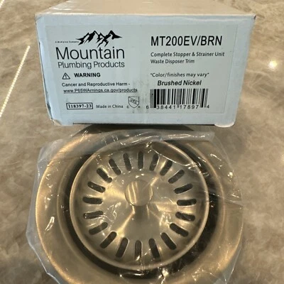 Mountain Plumbing, MT200EV/BRN, Deluxe Waste Disposer Trim With Stopper/Strainer - Image 1 of 4