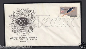 Winter Olympics 1980 USPS Commemorative Envelope & Stamp Intervale Station - Picture 1 of 1