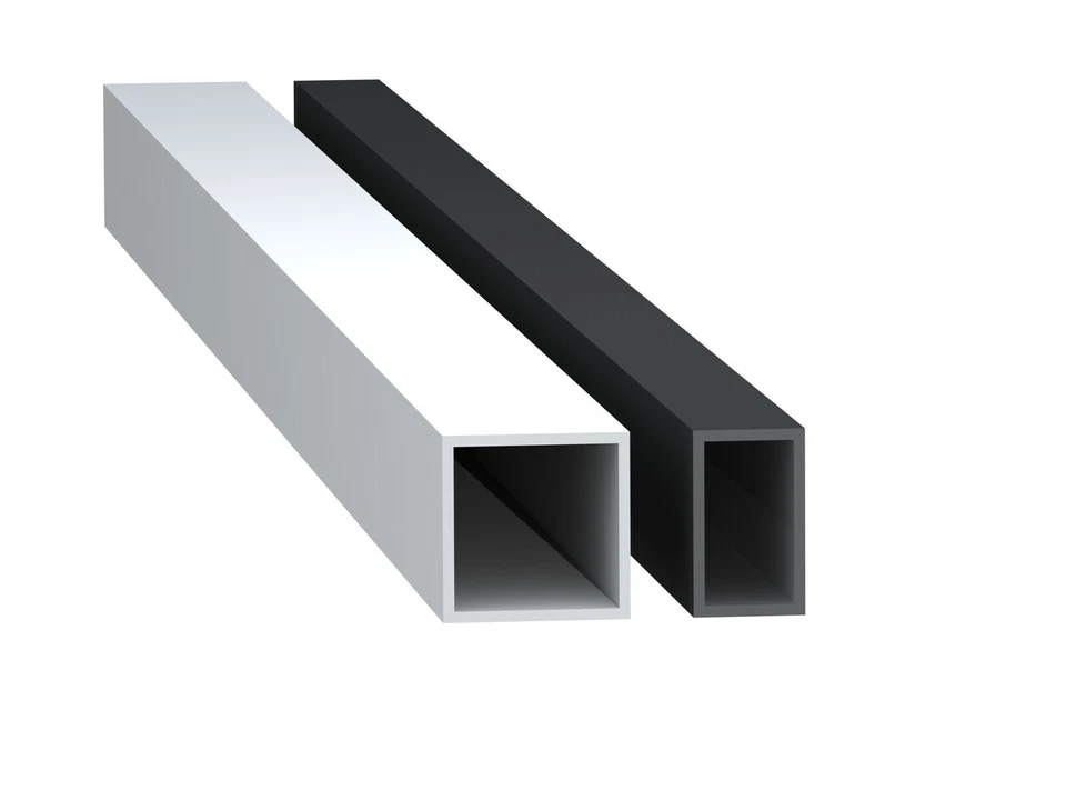 MARKENLOS Aluminium Vierkantrohr/Rechteckrohr "PULVERBESCHICHTET" Aluminiumprofil Alu Hohl