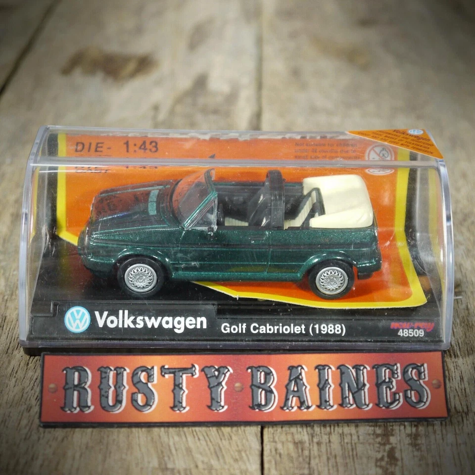 Nuevo-Ray Volkswagen VW Golf Cabriolet 1988, verde metálico, 1/43 Foto 1 de 3