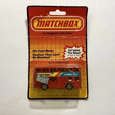 Matchbox Superfast #51 London Bus Red Double Decker Vintage 1980s Diecast Model - Image 1 of 4