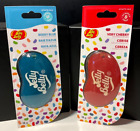 Jelly Belly Lot Of 2 Hanging Air Fresheners Very Cherry & Berry Blue Scent New