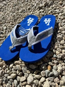 Los Angeles Dodgers contoured flip flops size mens XL foco Sandels. - Picture 1 of 3