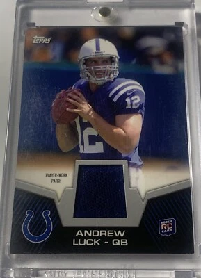 2012 TOPPS ANDREW LUCK ROOKIE JERSEY RELIC PATCH #RP-AL  RC Indianapolis Colts - Image 1 of 4