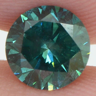 Round Shape Diamond Loose Fancy Green Color 1.02 Carat VS2 Certified Enhanced - Image 1 of 4