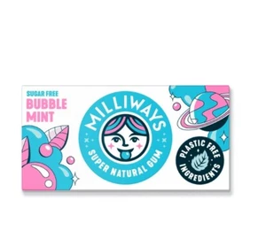 Milliways Food Milliways Bubblemint Chewing Gum 19g-12 Pack - Picture 1 of 2