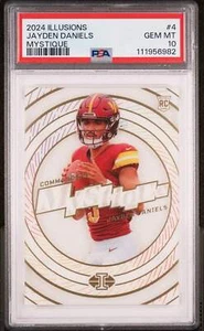 Graded 2024 Panini Illusions Jayden Daniels #4 Mystique RC Football Card PSA 10 - Picture 1 of 2