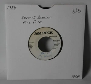 Dennis Brown - Fire Fire - Jamaica Vinyl 7" Single - Jam Rock Records - Picture 1 of 3