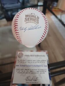 Billy Williams signed 2016 cubs world series signed OML baseball schwartz...
