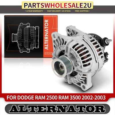 Alternator for Dodge Ram 2500 Ram 3500 2002-2003 V10 8.0L 136A 12V Clockwise 7-G - Image 1 of 4