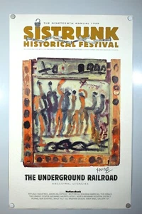 Purvis Young SIGNED Poster-Underground Railroad Ancestral Legacies (A04-B21) - Picture 1 of 6