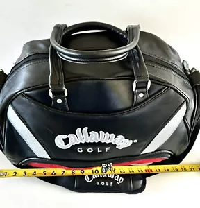 Callaway Golf Embroidered Logo DUFFEL BAG (Black/Red) Travel Handle Carry On - Picture 1 of 18