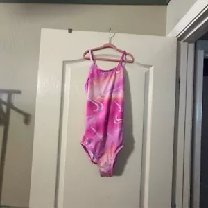 NUEVO CON ETIQUETAS Niñas Rosa NIKE Traje de Baño de Una Pieza, Talla L - Imagen 1 de 2