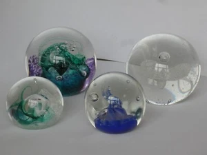4 Caithness Glass Paperweights Morning Dew Tango Moon Crystal Art Glass Scotland - Picture 1 of 16