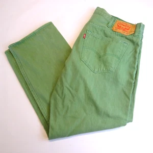 Jeans Levis 501 verde con bottoni taglia 42x29 - Foto 1 di 9