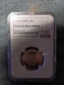 Susan B. Anthony 1979 S Type 1 $1 Proof 69 Coin Ultra Cameo NGC Sealed Slab - Picture 1 of 2
