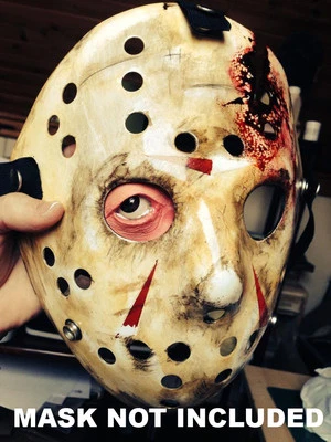 Jason Voorhees Hockey Mask eye insert Friday 13th Halloween costume Prop - Image 1 of 4
