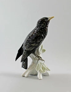 9997811 Porcelaine Figurine Étoile Blanc Oiseaux Ens H20cm - Picture 1 of 2