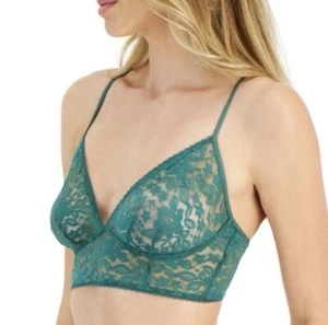 Neu mit Etikett INC International Concepts Dessous Damen Spitze Bralette rauchkieferngrün - Bild 1 von 10