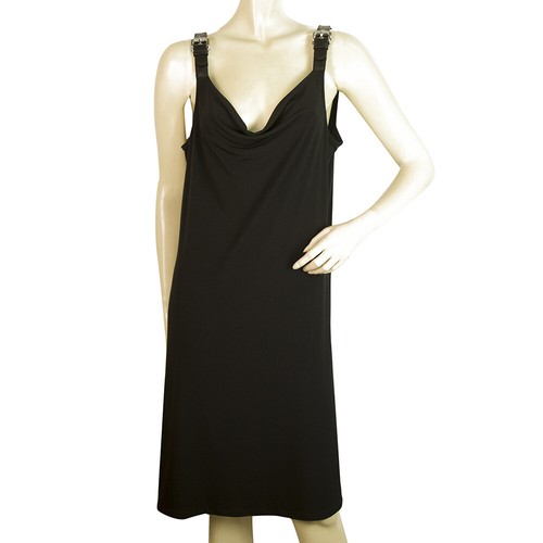 Abito Michael By Michael Kors nero dettagli fibbia lunghezza ginocchio taglia L