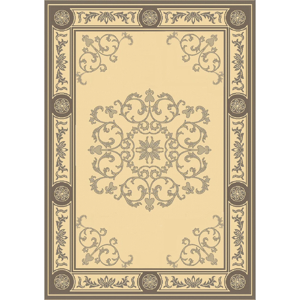 Safavieh Courtyard Black Indoor Outdoor Rug - Round 7'10"