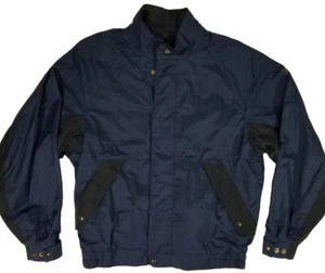 FootJoy DryJoys Outdoor Rain Windbreaker Golf Jacket Men M Blu/Blk Houndstooth - Picture 1 of 7
