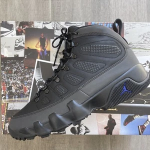 Size 13 - Jordan 9 Retro Boot NRG Black Concord 2018 - Picture 1 of 9