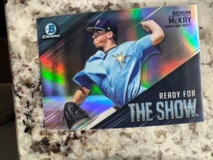 Tarjeta Bowman 2019 cromada lista para mostrar Tampa Bay Rays Brendan Mckay #RFTS-14 - Imagen 1 de 1