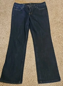  Pantalones de mezclilla Nine West ajustados corte bota lavado oscuro esculpidos para mujer talla 12 - Imagen 1 de 5