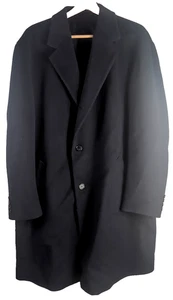 Abrigo Brooks Brothers 100 % lana de cordero azul marino de un solo pecho guisante azul marino para hombre XL Italia - Imagen 1 de 16