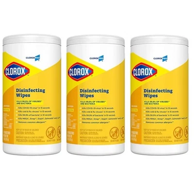 Lot of 3 | CloroxPro Disinfecting Cleaning Wipes, Lemon Fresh, 75 Wipes - NEW! - Image 1 of 4
